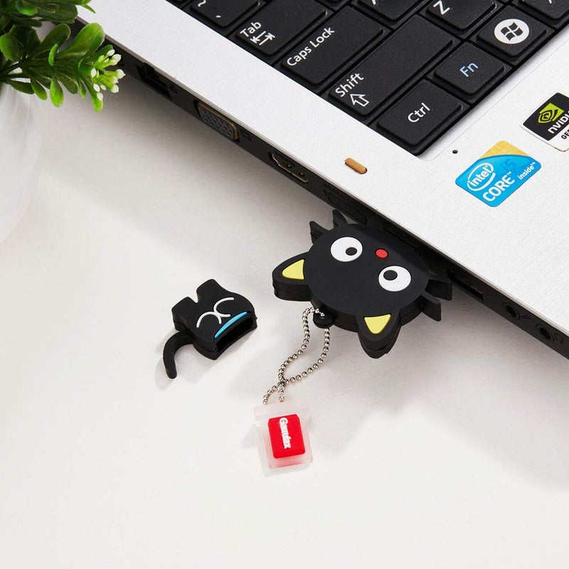 GARRULAX USB Flash Drive, 8GB / 16GB / 32GB USB 2.0 Silicone Cute Animal USB Memory Stick Date Storage Pendrive Thumb Drives (16GB, Black Cat) - Image 5